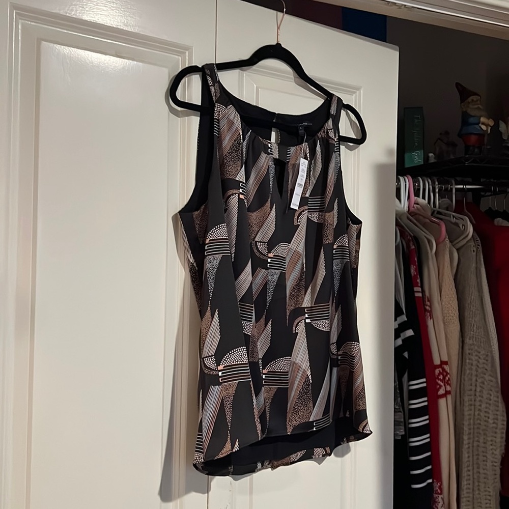 WHBM Deco Black Top